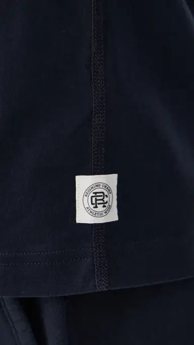 REIGNING CHAMP Lightweight Jersey tandard T-Shirt Navy | Thumbnail 6 REIGNING CHAMP Lightweight Jersey tandard T-Shirt Navy | Thumbnail 6