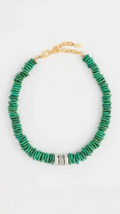 Elizabeth Cole Dew Necklace Green One Size | Thumbnail 2 Elizabeth Cole Dew Necklace Green One Size | Thumbnail 2