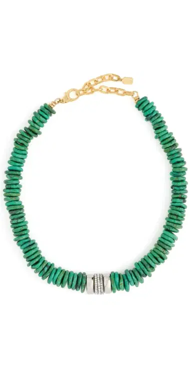 Elizabeth Cole Dew Necklace Green One Size | Thumbnail 1 Elizabeth Cole Dew Necklace Green One Size | Thumbnail 1