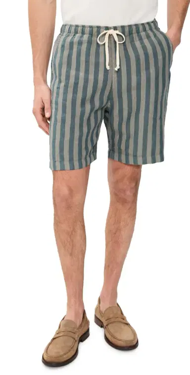 Alex Crane Linen Bo Shorts 7 Big Wave Jade | Thumbnail 1 Alex Crane Linen Bo Shorts 7 Big Wave Jade | Thumbnail 1