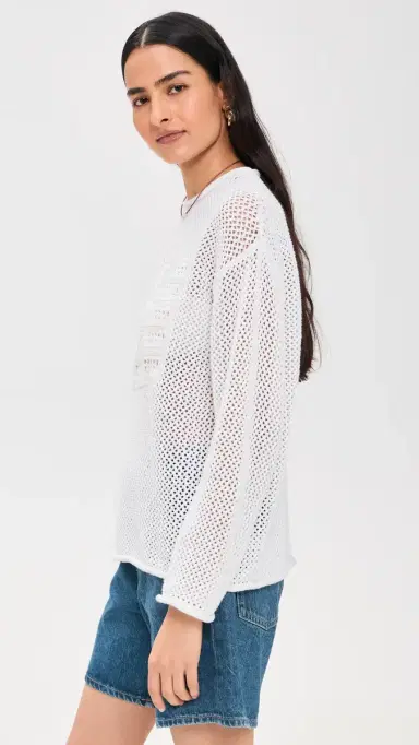 Polo Ralph Lauren Tonal Flag Sweater White Multi | Thumbnail 4 Polo Ralph Lauren Tonal Flag Sweater White Multi | Thumbnail 4