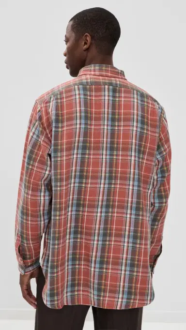 Aaron Levine Sunburn Flannel Brick Multi | Thumbnail 4 Aaron Levine Sunburn Flannel Brick Multi | Thumbnail 4