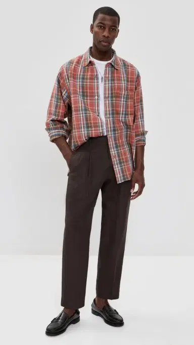 Aaron Levine Sunburn Flannel Brick Multi | Thumbnail 6 Aaron Levine Sunburn Flannel Brick Multi | Thumbnail 6