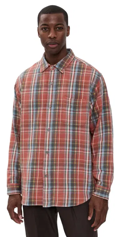 Aaron Levine Sunburn Flannel Brick Multi | Thumbnail 1 Aaron Levine Sunburn Flannel Brick Multi | Thumbnail 1