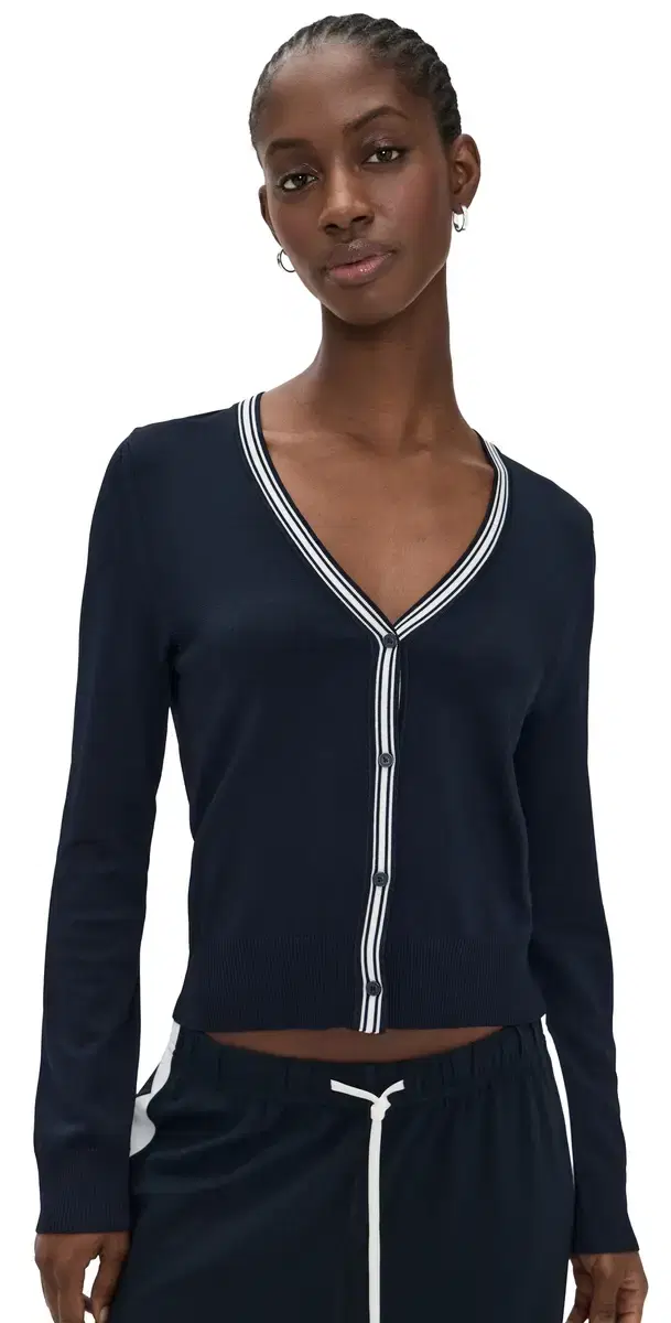 Bekah Knit Cardigan Indigo/White Bekah Knit Cardigan Indigo/White