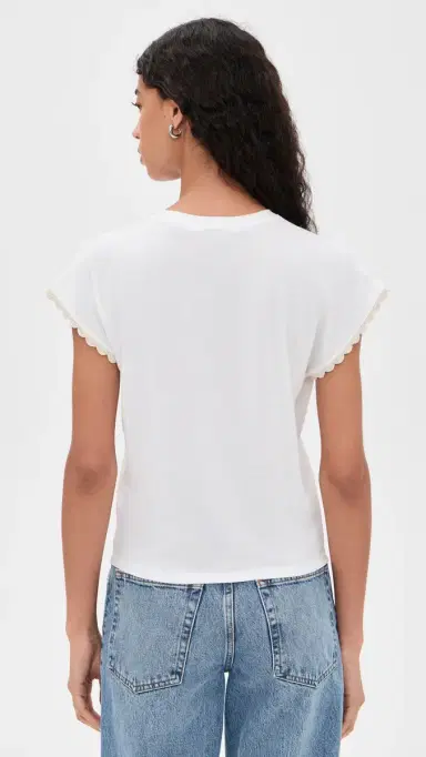 Frame The Crochet Muscle Tee White | Thumbnail 3 Frame The Crochet Muscle Tee White | Thumbnail 3