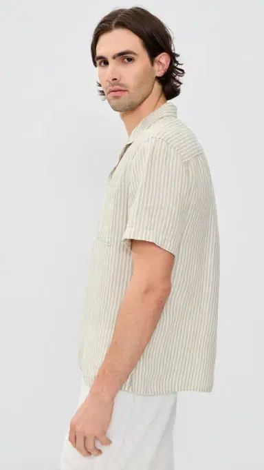 Alex Crane triped Linen Camp Shirt altlines | Thumbnail 4 Alex Crane triped Linen Camp Shirt altlines | Thumbnail 4