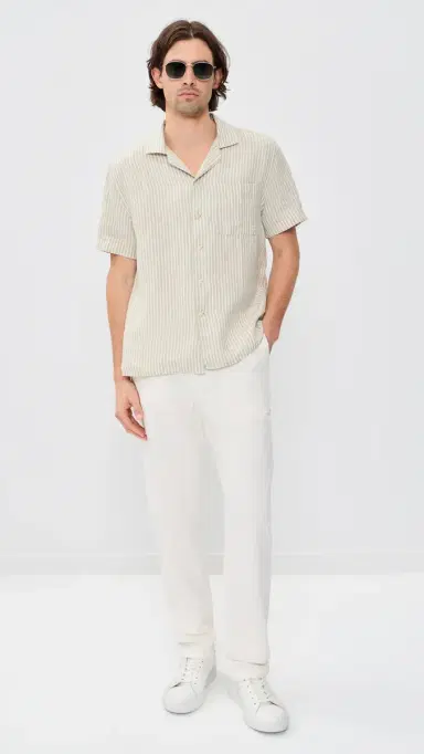 Alex Crane triped Linen Camp Shirt altlines | Thumbnail 5 Alex Crane triped Linen Camp Shirt altlines | Thumbnail 5