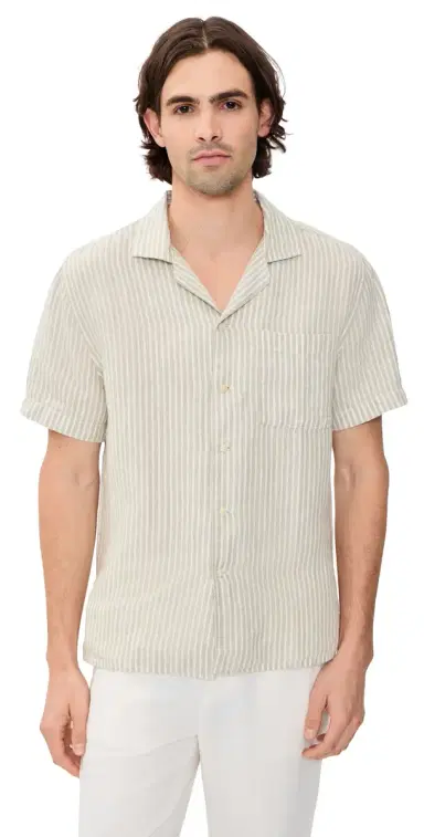 Alex Crane triped Linen Camp Shirt altlines | Thumbnail 1 Alex Crane triped Linen Camp Shirt altlines | Thumbnail 1