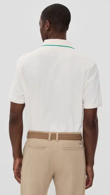 Adidas Golf Originals Twistknit Trefoil Polo Chalk White/Court Green | Thumbnail 3 Adidas Golf Originals Twistknit Trefoil Polo Chalk White/Court Green | Thumbnail 3