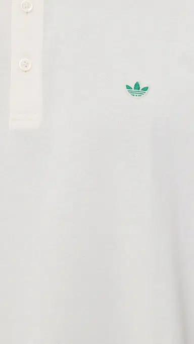 Adidas Golf Originals Twistknit Trefoil Polo Chalk White/Court Green | Thumbnail 6 Adidas Golf Originals Twistknit Trefoil Polo Chalk White/Court Green | Thumbnail 6