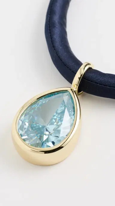 MAYAMAR Statement Teardrop Cord Necklace Turquoise One Size | Thumbnail 4 MAYAMAR Statement Teardrop Cord Necklace Turquoise One Size | Thumbnail 4