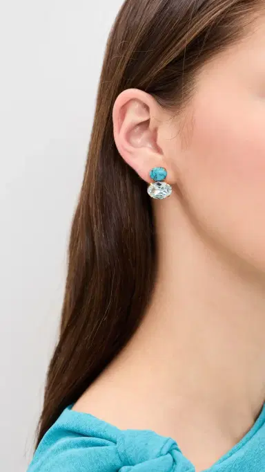 Jennifer Behr Yvette Earrings Turquoise One Size | Thumbnail 3 Jennifer Behr Yvette Earrings Turquoise One Size | Thumbnail 3
