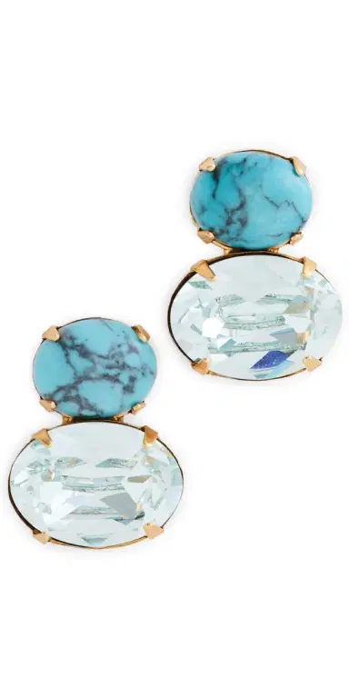 Jennifer Behr Yvette Earrings Turquoise One Size | Thumbnail 1 Jennifer Behr Yvette Earrings Turquoise One Size | Thumbnail 1