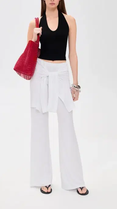 Beaufille Waist Tie Pants White | Thumbnail 5 Beaufille Waist Tie Pants White | Thumbnail 5