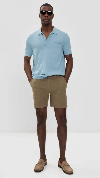Billy Reid Slub Cotton Moore Shorts 7 Moss Green | Thumbnail 5 Billy Reid Slub Cotton Moore Shorts 7 Moss Green | Thumbnail 5