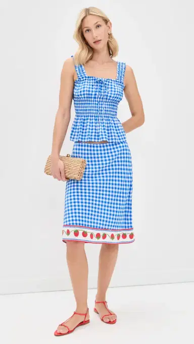 RAILS x Giadzy Donna Top Azure Gingham | Thumbnail 5 RAILS x Giadzy Donna Top Azure Gingham | Thumbnail 5
