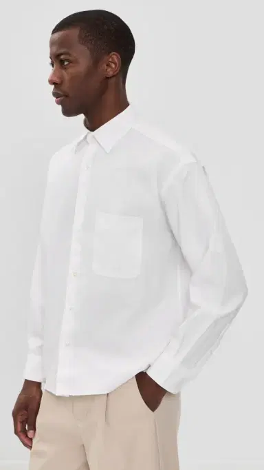 Aaron Levine David Lynch Linen Shirt White | Thumbnail 4 Aaron Levine David Lynch Linen Shirt White | Thumbnail 4