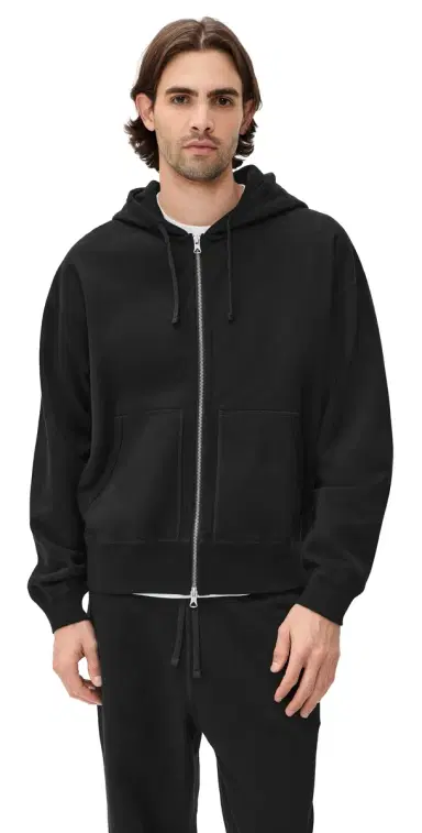 REIGNING CHAMP id-Weight Terry Relaxed Zip Hoodie Black | Thumbnail 1 REIGNING CHAMP id-Weight Terry Relaxed Zip Hoodie Black | Thumbnail 1