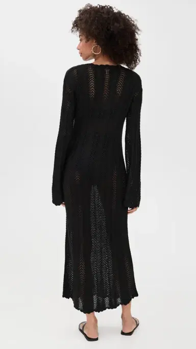 Show Me Your Mumu Packable Maxi Pullover Black Crochet | Thumbnail 3 Show Me Your Mumu Packable Maxi Pullover Black Crochet | Thumbnail 3