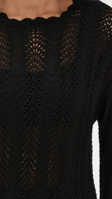 Show Me Your Mumu Packable Maxi Pullover Black Crochet | Thumbnail 6 Show Me Your Mumu Packable Maxi Pullover Black Crochet | Thumbnail 6