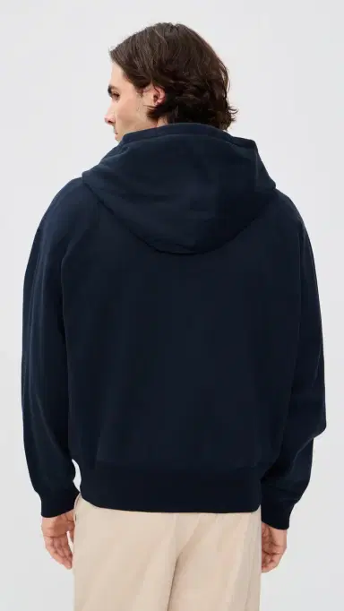 REIGNING CHAMP Midweight Terry Relaxed Zip Hoodie Navy | Thumbnail 3 REIGNING CHAMP Midweight Terry Relaxed Zip Hoodie Navy | Thumbnail 3
