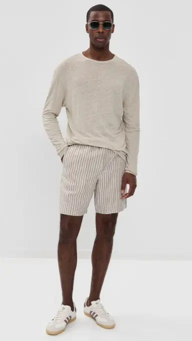 Alex Crane Linen Long Sleeve un Tee Bone | Thumbnail 5 Alex Crane Linen Long Sleeve un Tee Bone | Thumbnail 5