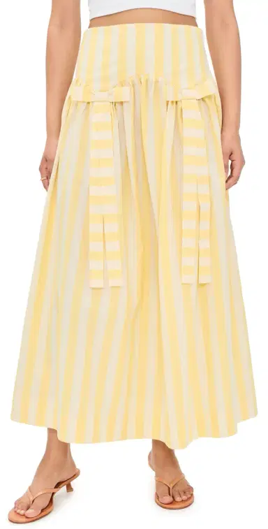 The Tiny Big Sister Striped Skirt Mellow Yellow | Thumbnail 1 The Tiny Big Sister Striped Skirt Mellow Yellow | Thumbnail 1