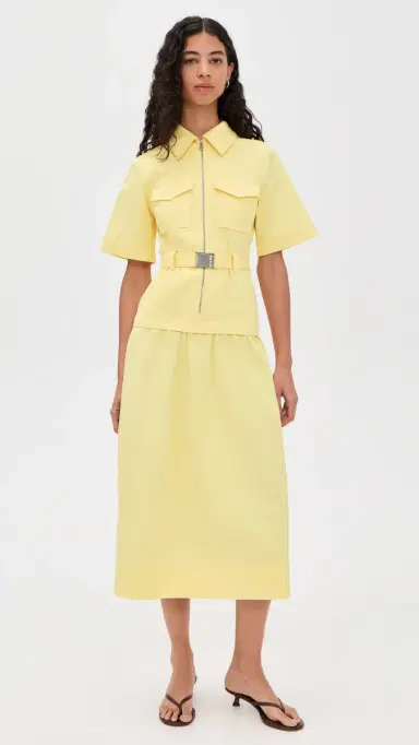 ALIGNE Pearl Belted Dress Butter Yellow | Thumbnail 2 ALIGNE Pearl Belted Dress Butter Yellow | Thumbnail 2