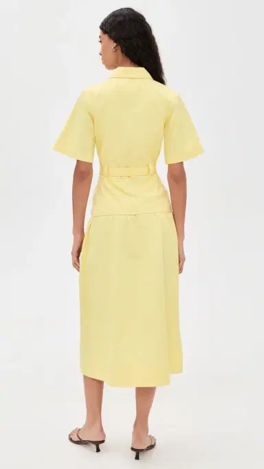 ALIGNE Pearl Belted Dress Butter Yellow | Thumbnail 3 ALIGNE Pearl Belted Dress Butter Yellow | Thumbnail 3