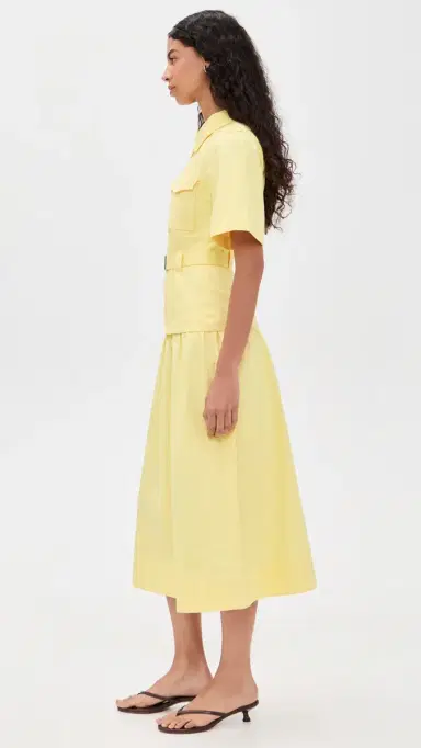 ALIGNE Pearl Belted Dress Butter Yellow | Thumbnail 4 ALIGNE Pearl Belted Dress Butter Yellow | Thumbnail 4