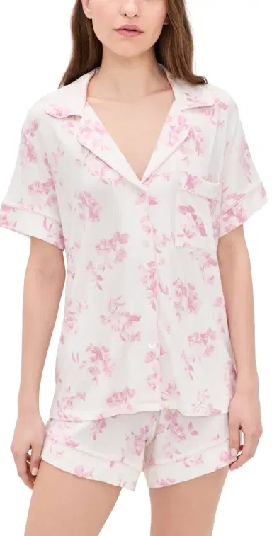 Eberjey Gisele Printed Relaxed Shorts Pajama et Rose Garden | Thumbnail 1 Eberjey Gisele Printed Relaxed Shorts Pajama et Rose Garden | Thumbnail 1