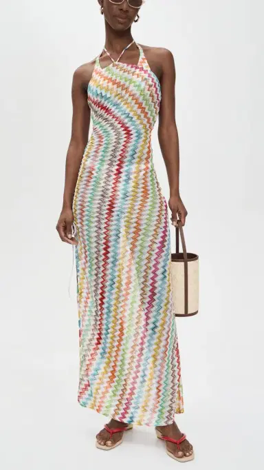 Missoni Long Cover Up MULTICOLOR w/WHITE BASE | Thumbnail 5 Missoni Long Cover Up MULTICOLOR w/WHITE BASE | Thumbnail 5