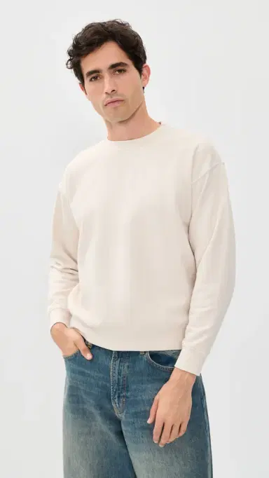 Asher Kane Crew Neck Sweatshirt Bone | Thumbnail 2 Asher Kane Crew Neck Sweatshirt Bone | Thumbnail 2