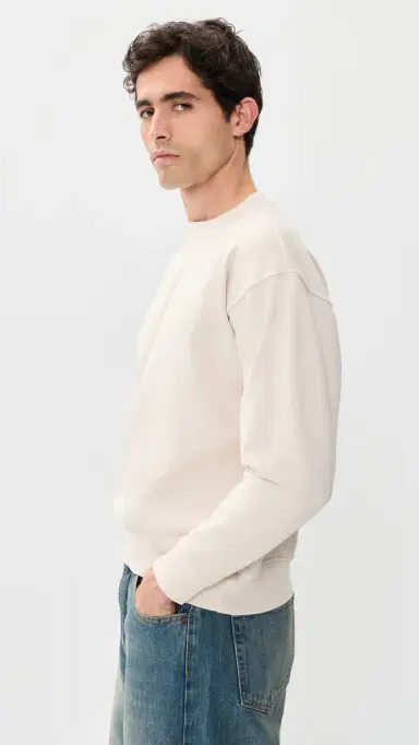 Asher Kane Crew Neck Sweatshirt Bone | Thumbnail 4 Asher Kane Crew Neck Sweatshirt Bone | Thumbnail 4