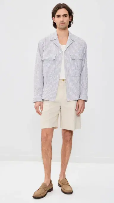 Maison Kitsuné Pleated Shorts 9 Macadamia | Thumbnail 5 Maison Kitsuné Pleated Shorts 9 Macadamia | Thumbnail 5