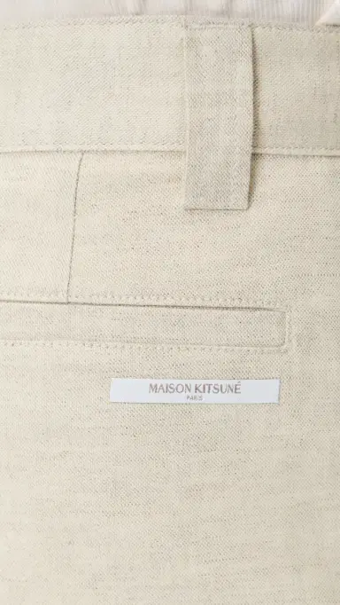 Maison Kitsuné Pleated Shorts 9 Macadamia | Thumbnail 6 Maison Kitsuné Pleated Shorts 9 Macadamia | Thumbnail 6