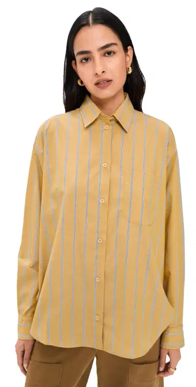 Jamie Haller The Essential Shirt Golden tripe | Thumbnail 1 Jamie Haller The Essential Shirt Golden tripe | Thumbnail 1