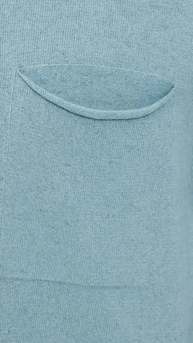 Billy Reid Cotton Linen Sweater Polo ky Blue | Thumbnail 6 Billy Reid Cotton Linen Sweater Polo ky Blue | Thumbnail 6