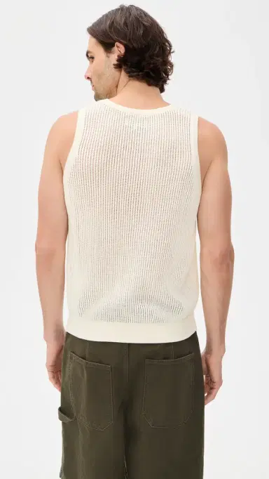 AUTO-REPLY Knit Mesh Tank Top Sea Salt | Thumbnail 3 AUTO-REPLY Knit Mesh Tank Top Sea Salt | Thumbnail 3