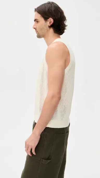 AUTO-REPLY Knit Mesh Tank Top Sea Salt | Thumbnail 4 AUTO-REPLY Knit Mesh Tank Top Sea Salt | Thumbnail 4
