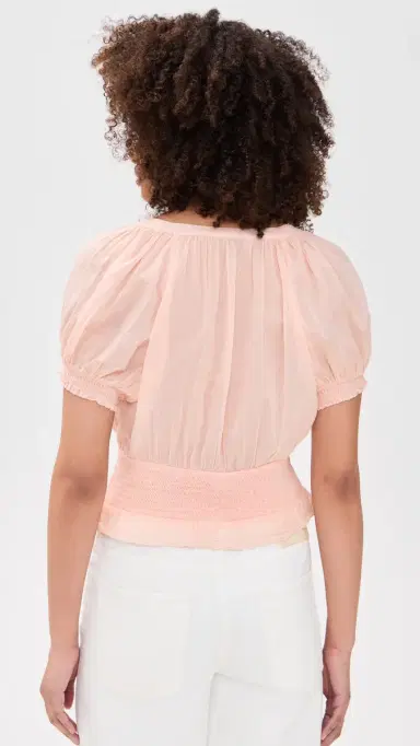 ALICE + OLIVIA Kathryn Lace Trim Blouse English Rose | Thumbnail 3 ALICE + OLIVIA Kathryn Lace Trim Blouse English Rose | Thumbnail 3
