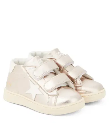 Golden Goose Kids Baby June metallic leather sneakers | Thumbnail 1 Golden Goose Kids Baby June metallic leather sneakers | Thumbnail 1
