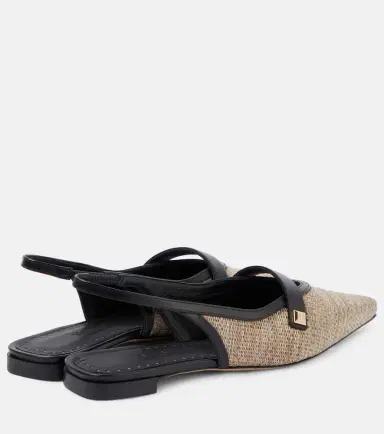 Max Mara Leather-trimmed slingback flats | Thumbnail 5 Max Mara Leather-trimmed slingback flats | Thumbnail 5