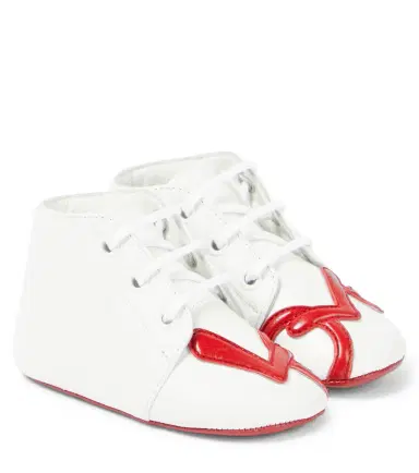 Christian Louboutin Kids Baby Love leather booties | Thumbnail 1 Christian Louboutin Kids Baby Love leather booties | Thumbnail 1