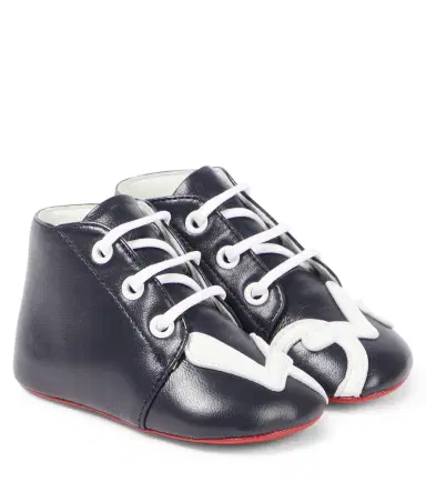 Christian Louboutin Kids Baby Love leather booties | Thumbnail 1 Christian Louboutin Kids Baby Love leather booties | Thumbnail 1
