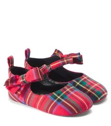Christian Louboutin Kids Baby Lou Babe checked Mary Jane flats | Thumbnail 1 Christian Louboutin Kids Baby Lou Babe checked Mary Jane flats | Thumbnail 1