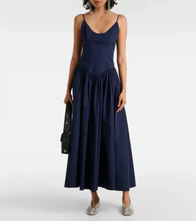 Staud Dena cotton midi dress | Thumbnail 2 Staud Dena cotton midi dress | Thumbnail 2
