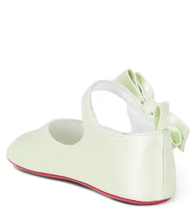 Christian Louboutin Kids Baby Lou Babe crêpe satin ballet flats | Thumbnail 3 Christian Louboutin Kids Baby Lou Babe crêpe satin ballet flats | Thumbnail 3