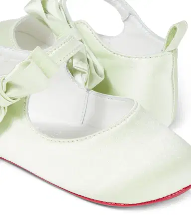 Christian Louboutin Kids Baby Lou Babe crêpe satin ballet flats | Thumbnail 4 Christian Louboutin Kids Baby Lou Babe crêpe satin ballet flats | Thumbnail 4